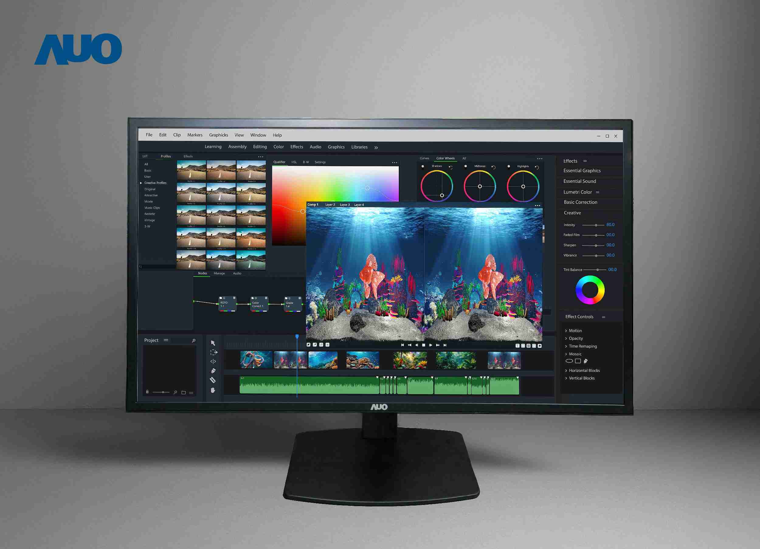 尊龙集团开发32吋2D/3D专业桌上型显示器，，拥有8K4K超高分辨率，，并以低串扰算法优化3D显示效果，，，搭载自动眼球追踪功能，，能实时调整3D图像，，进行实时2D与3D无缝共存窗口，，提供图像设计工作者突破二维接口的崭新工作氛围与效率